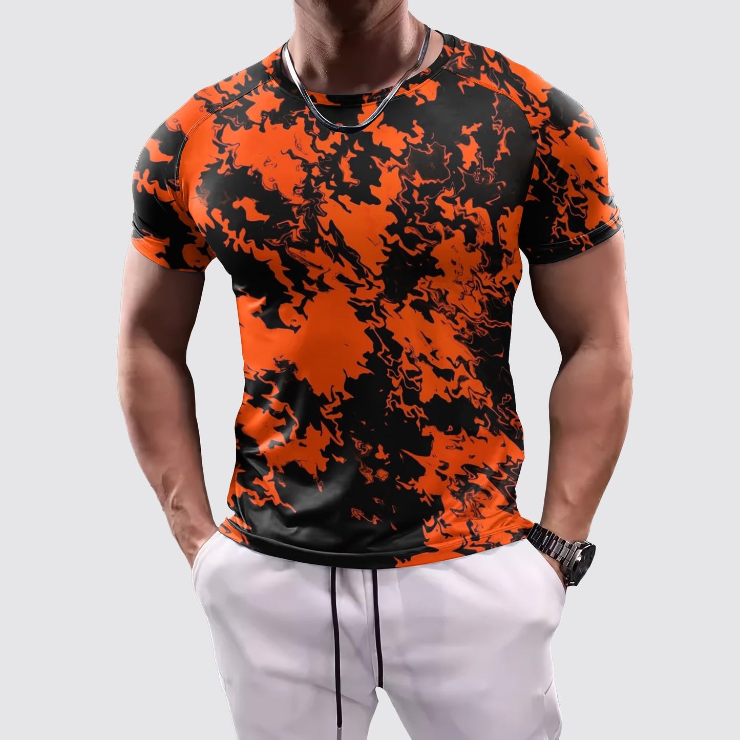 Camo Tight-Fitting Tee- AA07859