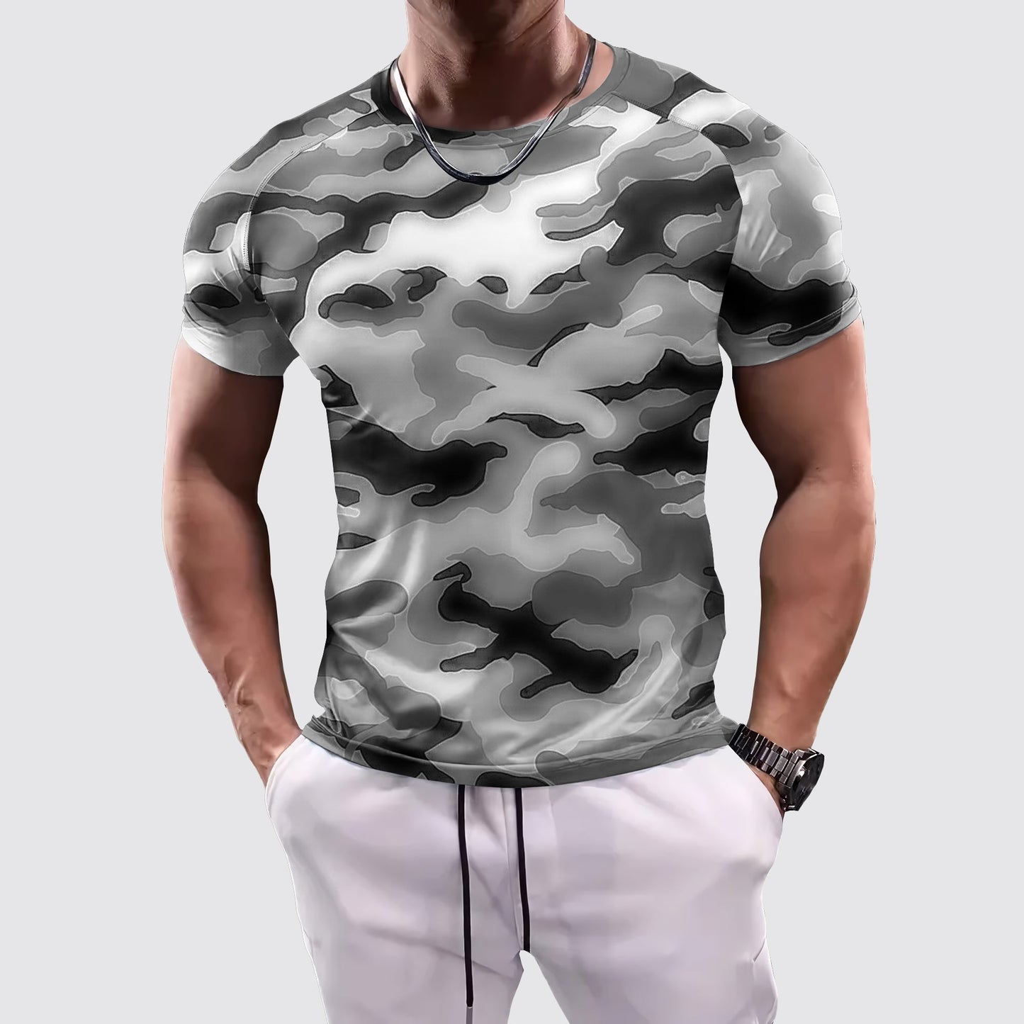 Camo Tight-Fitting Tee- AA07867