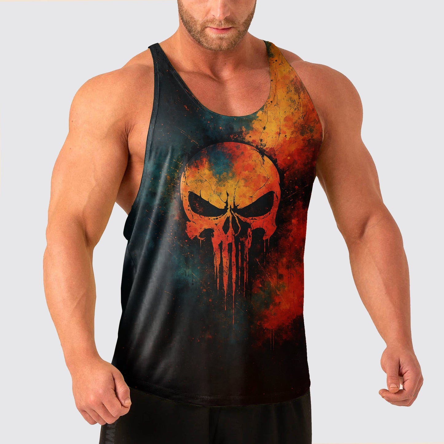 Skull Power Training Tank Top for Men- AA07891