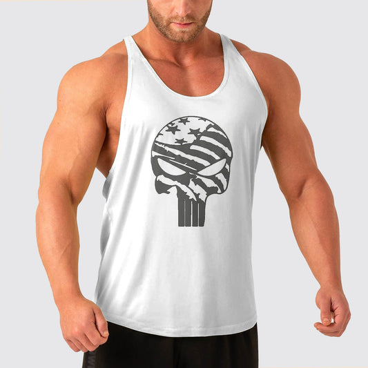Skull Power Training Tank Top for Men- AA07893