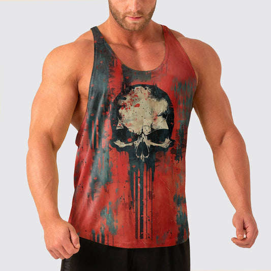 Skull Power Training Tank Top for Men- AA07894