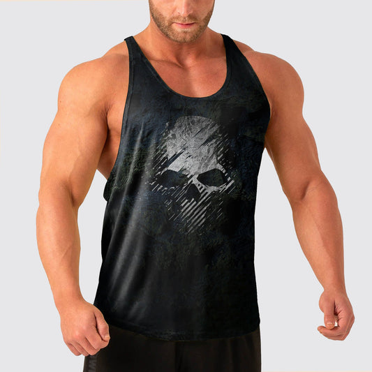 Skull Power Training Tank Top for Men- AA07897