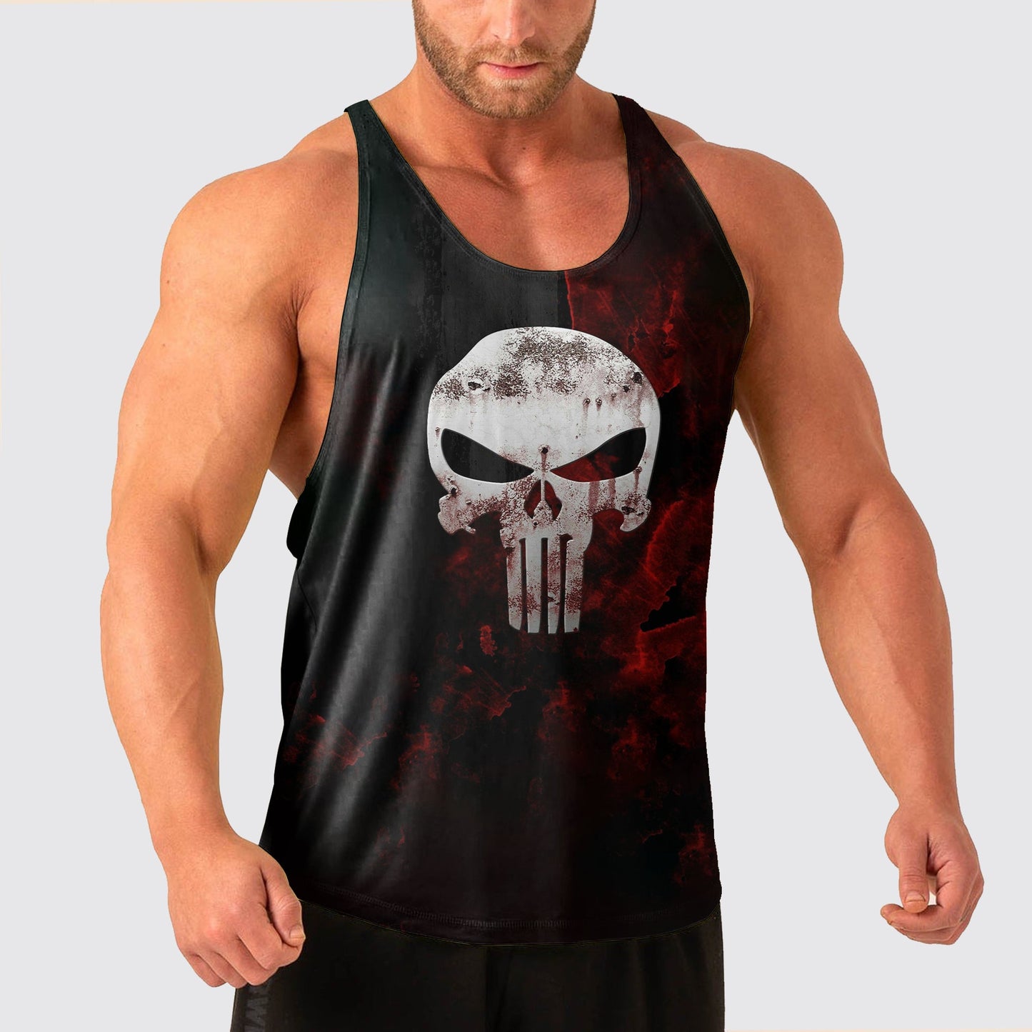Skull Power Training Tank Top for Men- AA07900