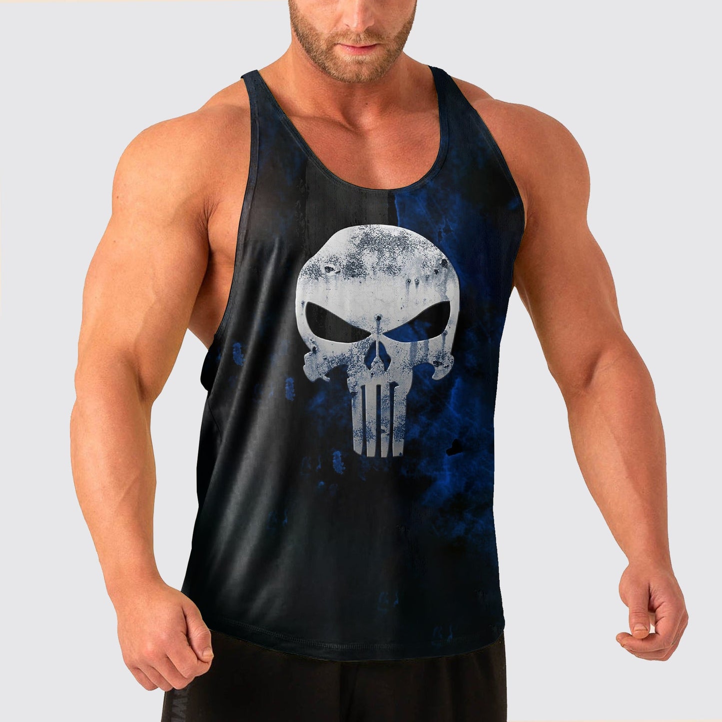 Skull Power Training Tank Top for Men- AA07902