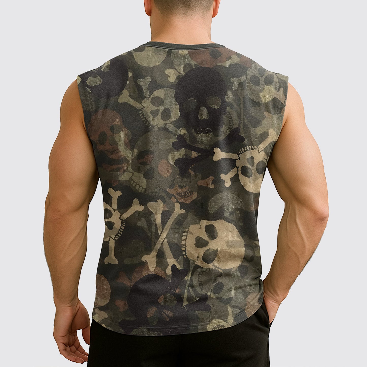 Dread Skull Cut-Off Tank- AA07957