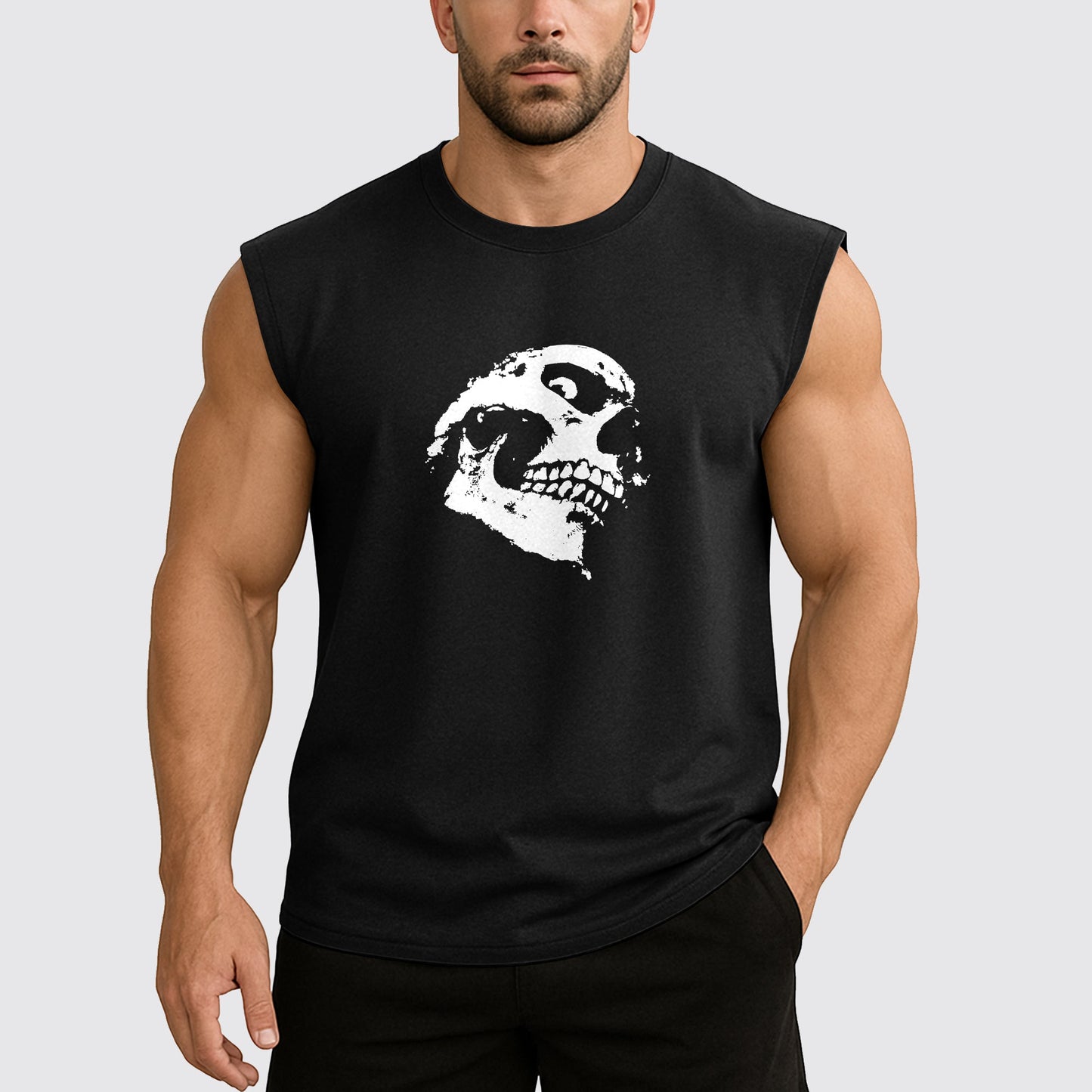 Dread Skull Cut-Off Tank- AA07965