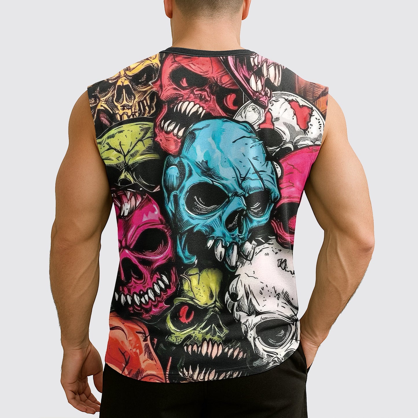 Dread Skull Cut-Off Tank- AA07975