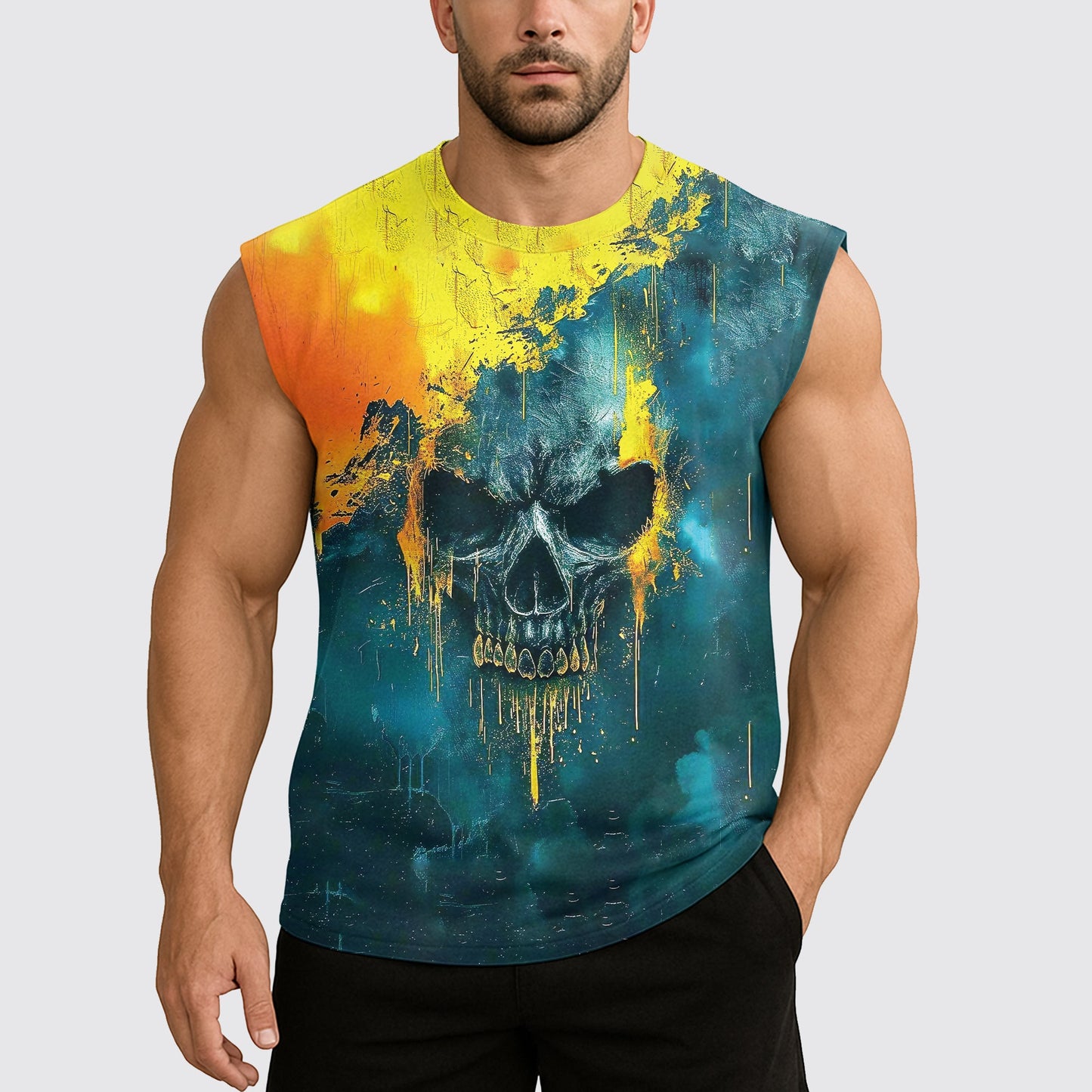 Dread Skull Cut-Off Tank- AA07979