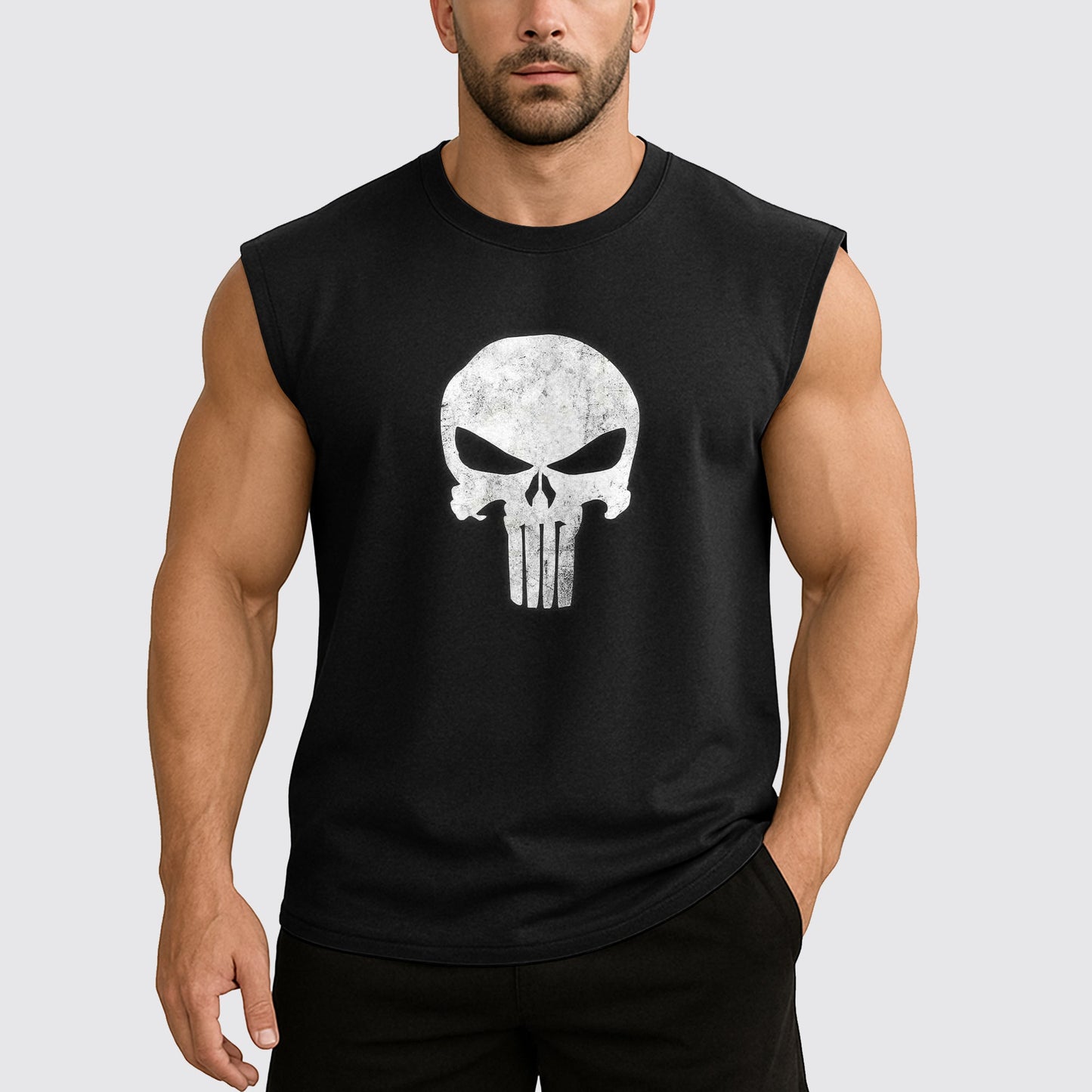 Dread Skull Cut-Off Tank- AA07986