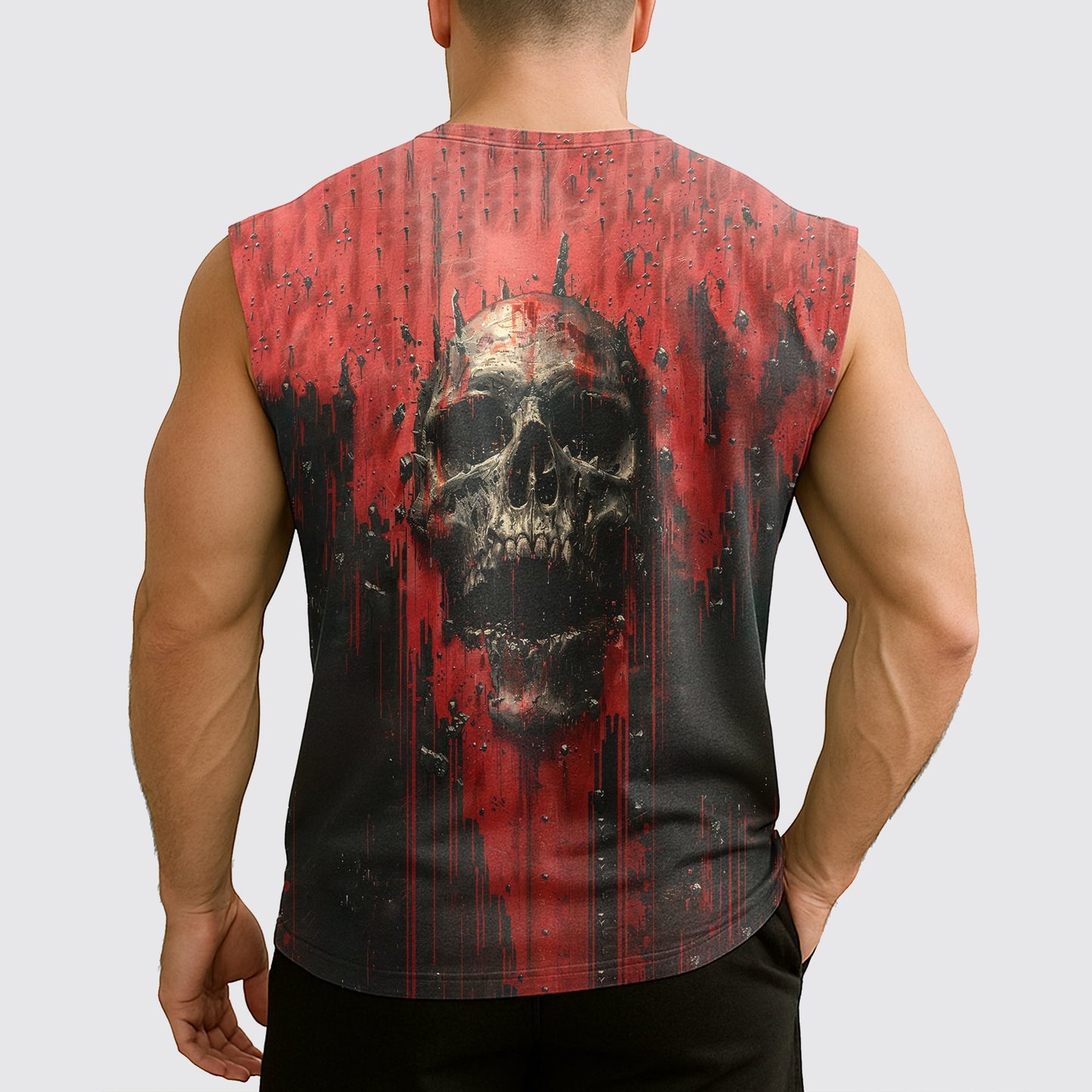 Dread Skull Cut-Off Tank- AA07996