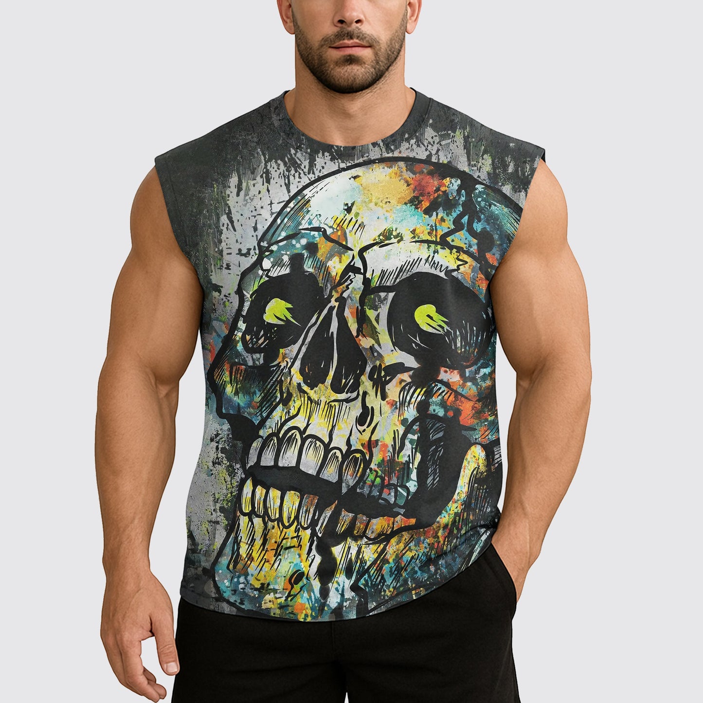 Dread Skull Cut-Off Tank- AA08004
