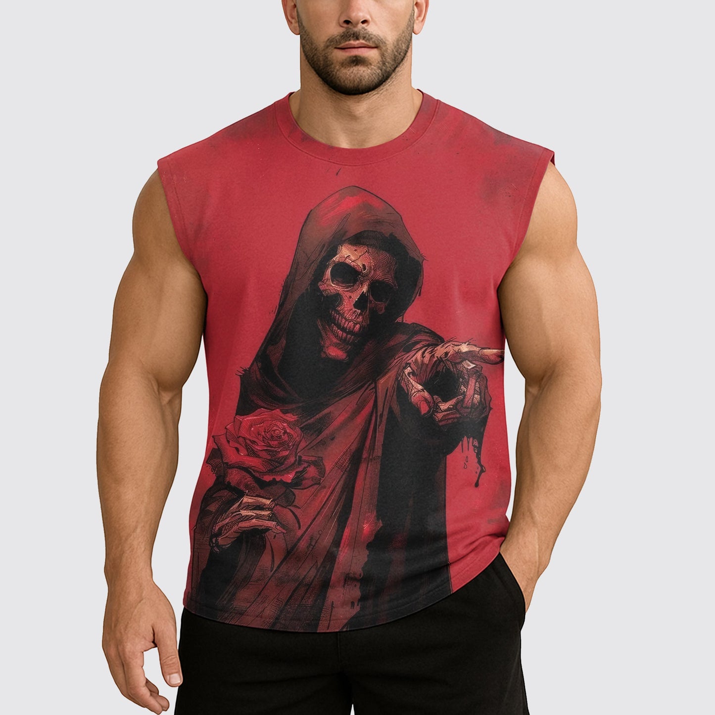 Dread Skull Cut-Off Tank- AA08007