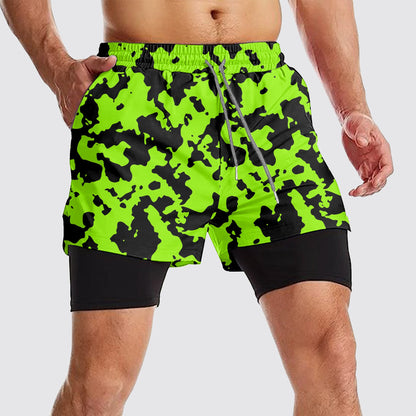 Camo Double Layer Performance Shorts- AA08076