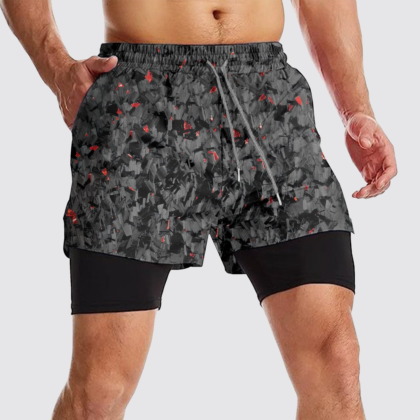 Camo Double Layer Performance Shorts- AA08078