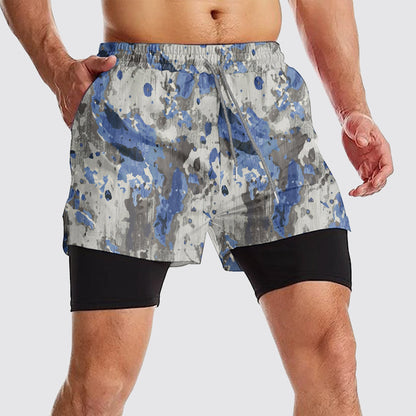Camo Double Layer Performance Shorts- AA08079