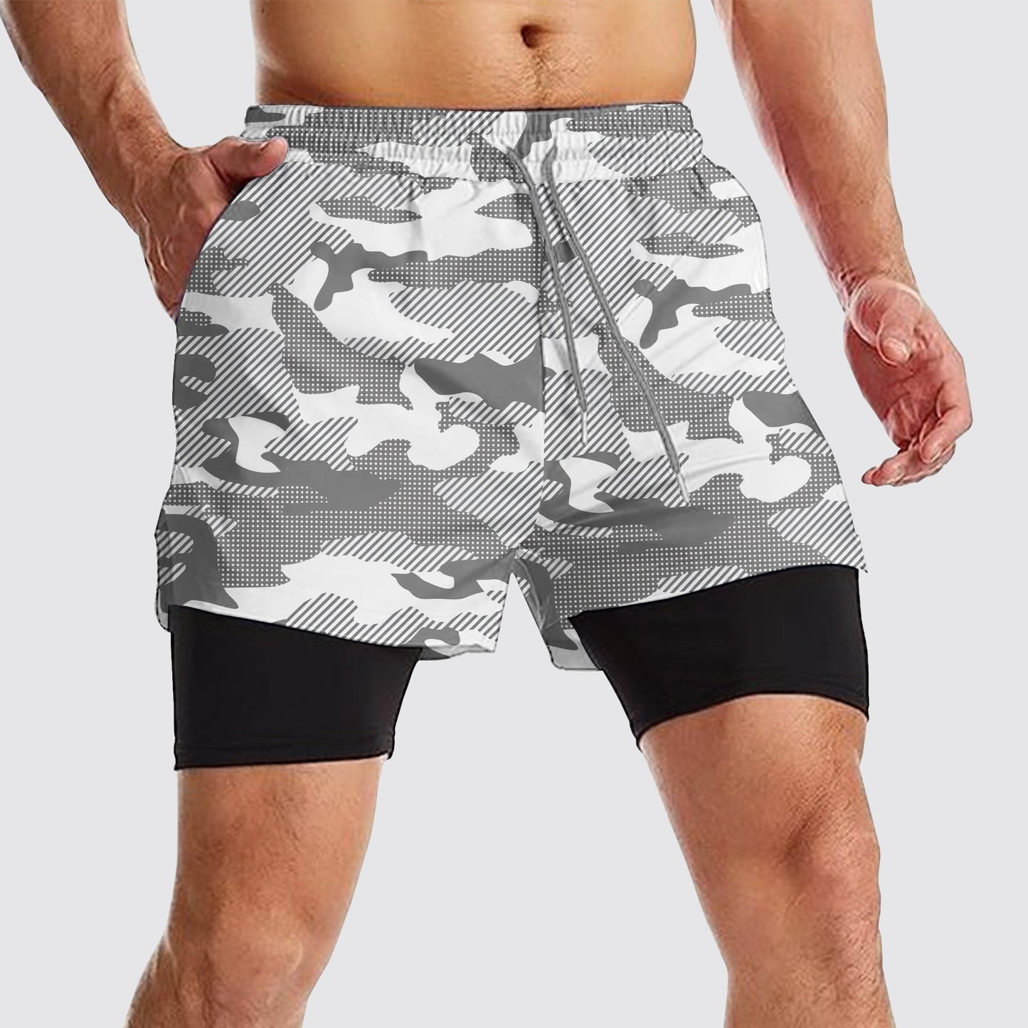 Camo Double Layer Performance Shorts- AA08080