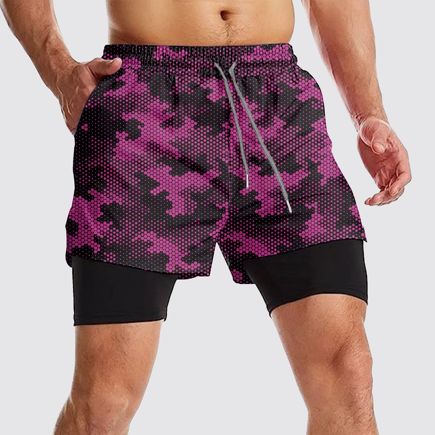 Camo Double Layer Performance Shorts- AA08081