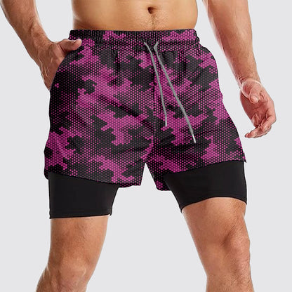 Camo Double Layer Performance Shorts- AA08081