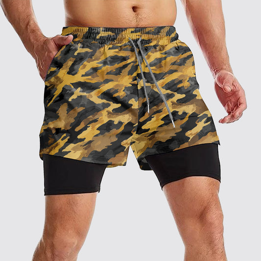 Camo Double Layer Performance Shorts- AA08091