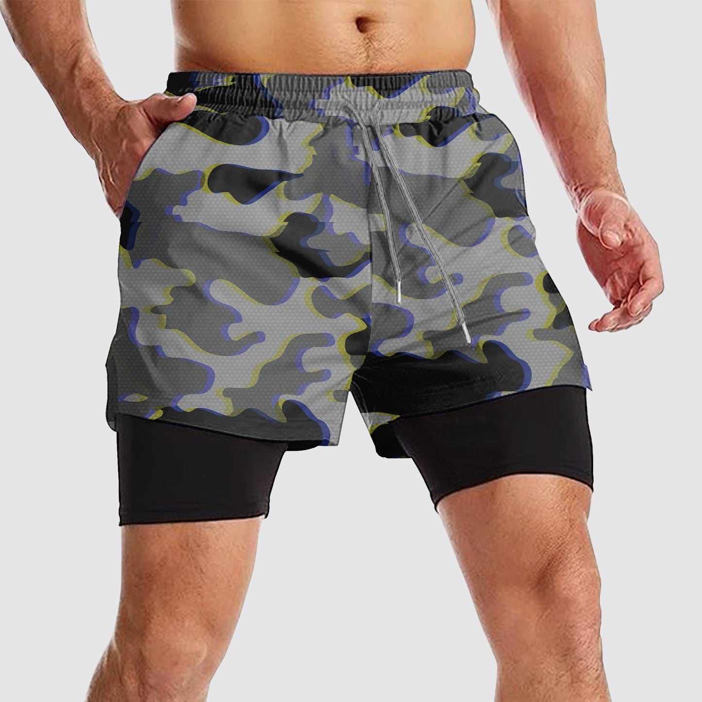 Camo Double Layer Performance Shorts- AA08093