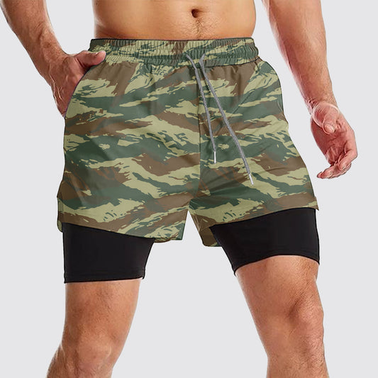 Camo Double Layer Performance Shorts- AA08111