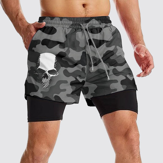 Camo Double Layer Performance Shorts- AA08113