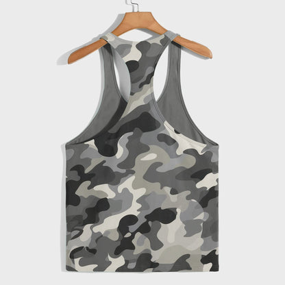 Camo Racerback Tank Top – Tactical Strength for Bodybuilders- AA08116