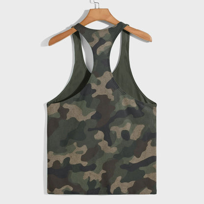 Camo Racerback Tank Top – Tactical Strength for Bodybuilders- AA08118