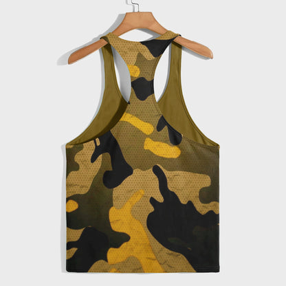 Camo Racerback Tank Top – Tactical Strength for Bodybuilders- AA08120