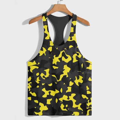 Camo Racerback Tank Top – Tactical Strength for Bodybuilders- AA08123
