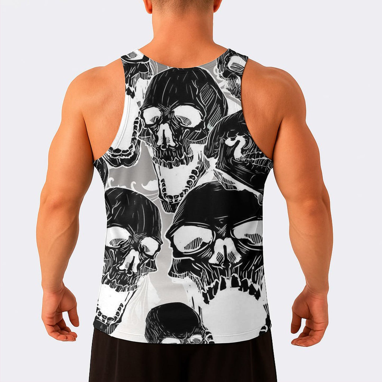 Skull Power Training Tank Top for Men- AA08132