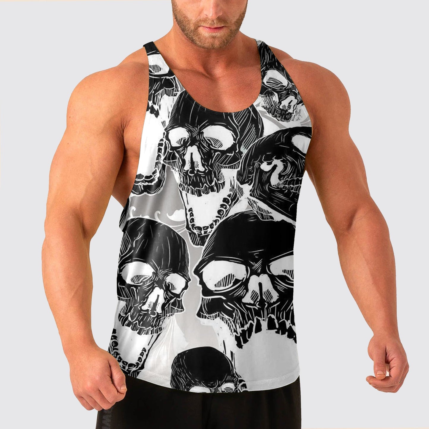 Skull Power Training Tank Top for Men- AA08132