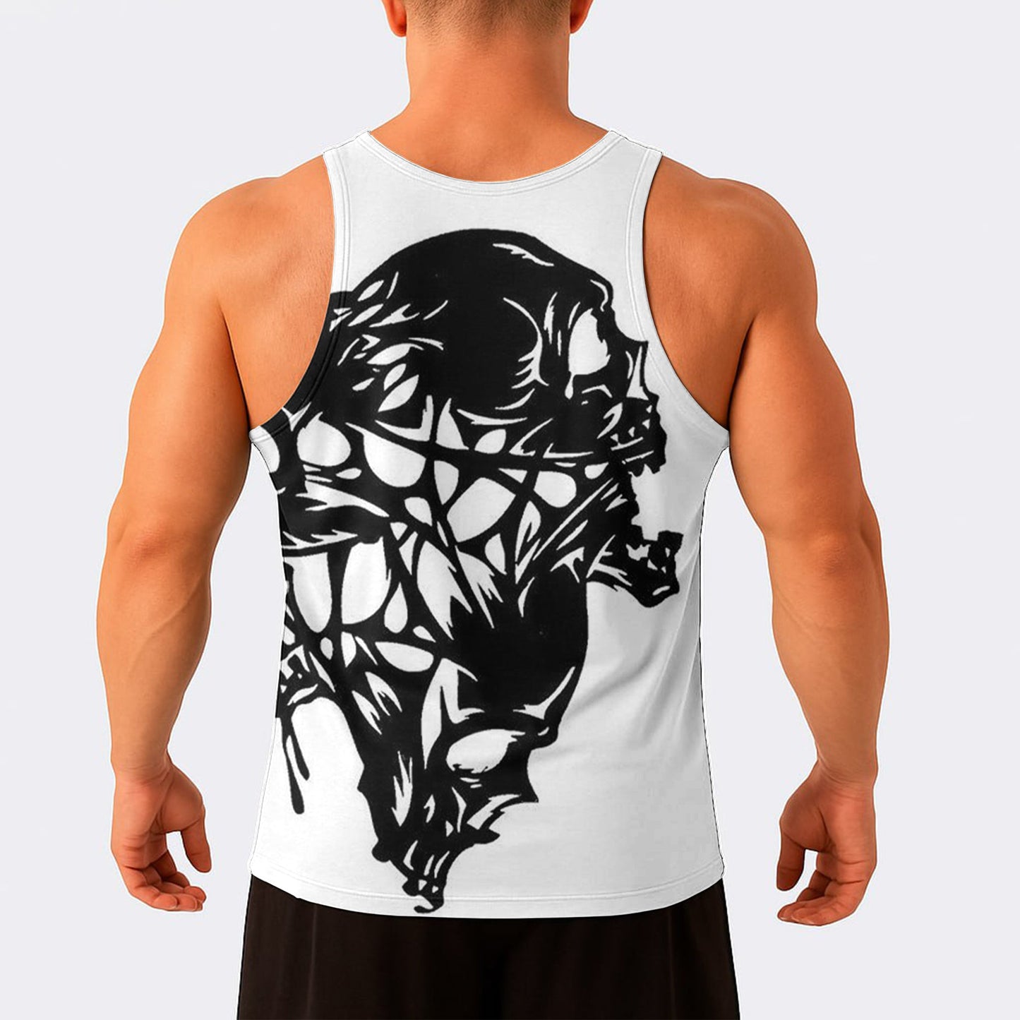 Skull Power Training Tank Top for Men- AA08137