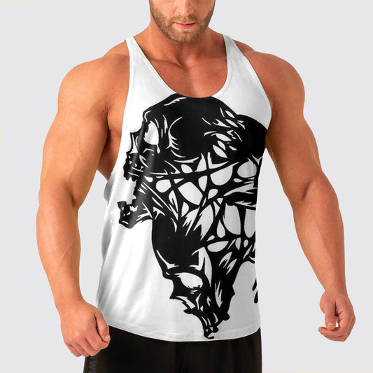 Skull Power Training Tank Top for Men- AA08137