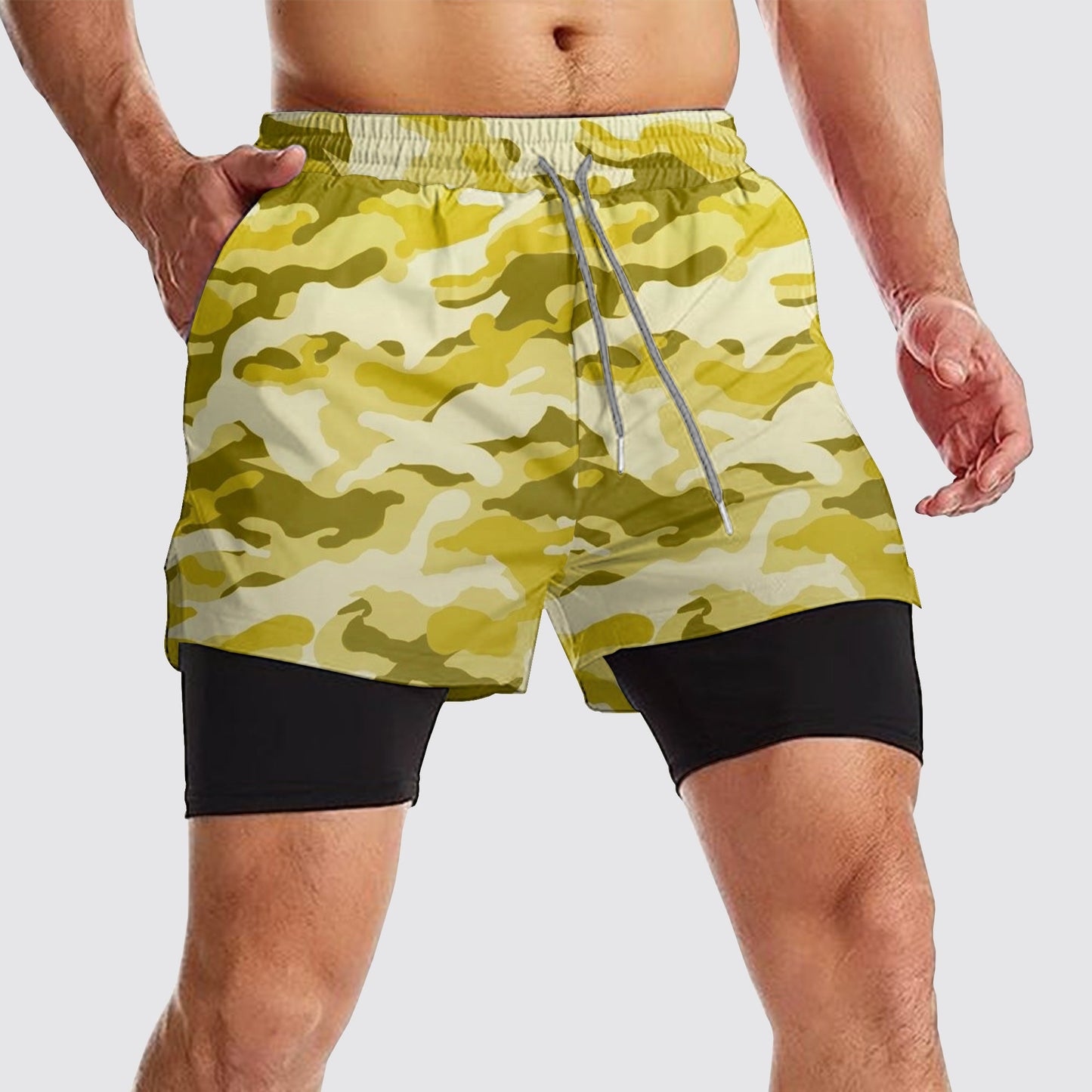 Camo Double Layer Performance Shorts- AA08147