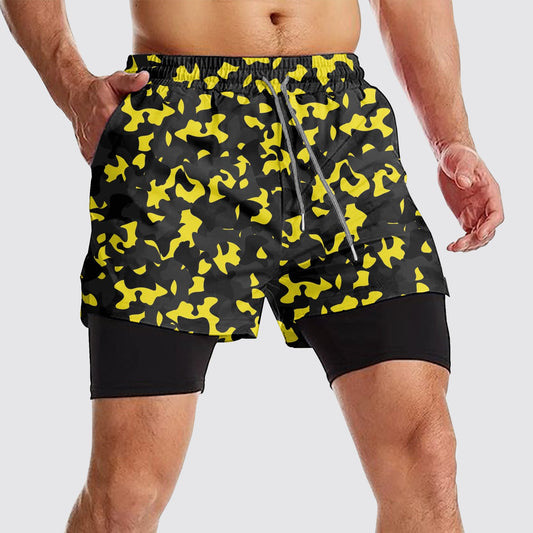 Camo Double Layer Performance Shorts- AA08149