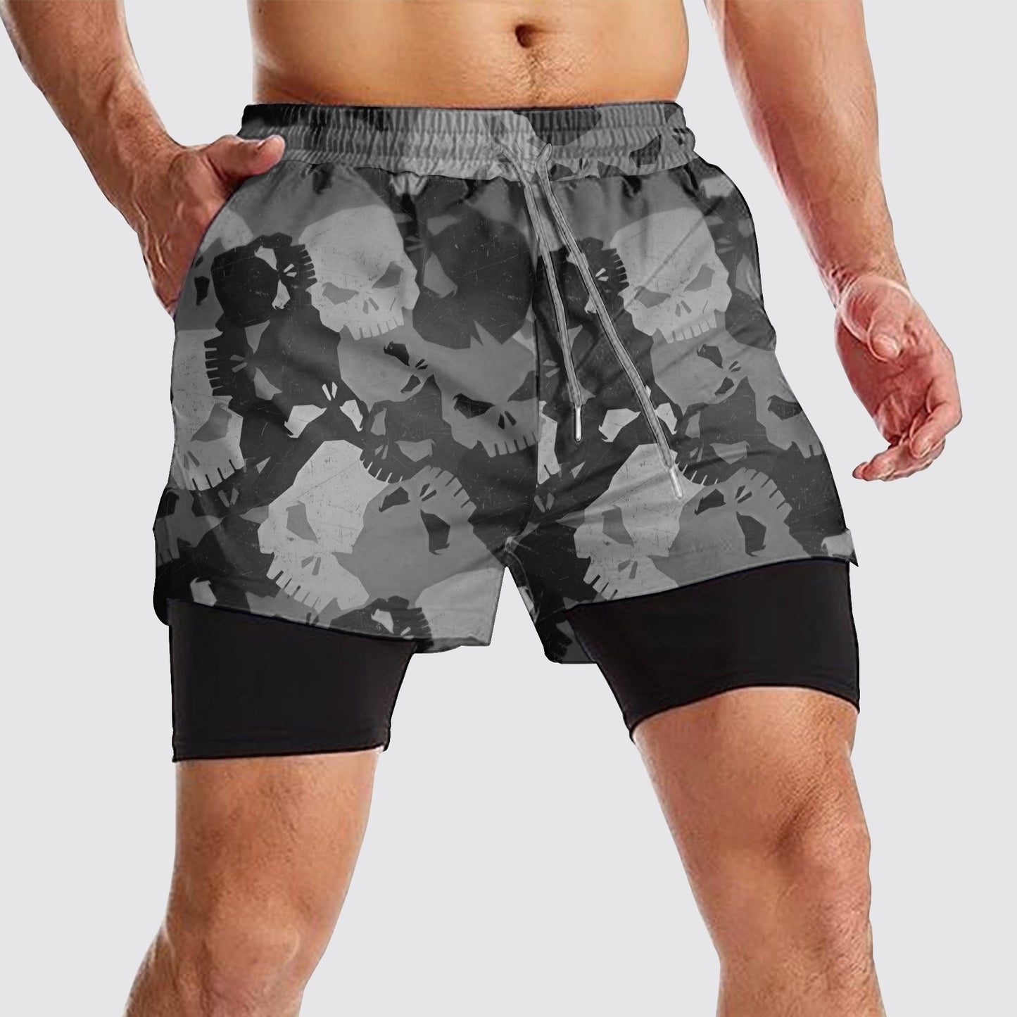Camo Double Layer Performance Shorts- AA08152