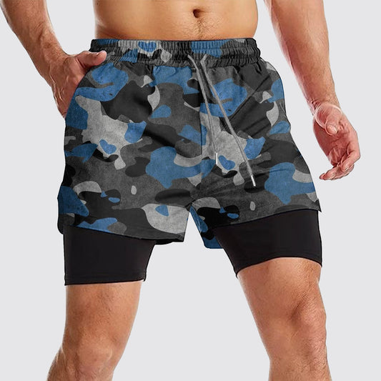 Camo Double Layer Performance Shorts- AA08155