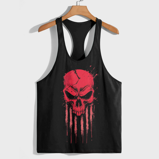 Skull 3D Racerback Tank Top- AA08221