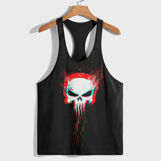 Skull 3D Racerback Tank Top- AA08222