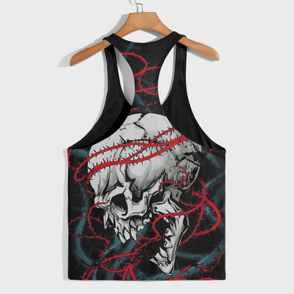 Skull 3D Racerback Tank Top- AA08225