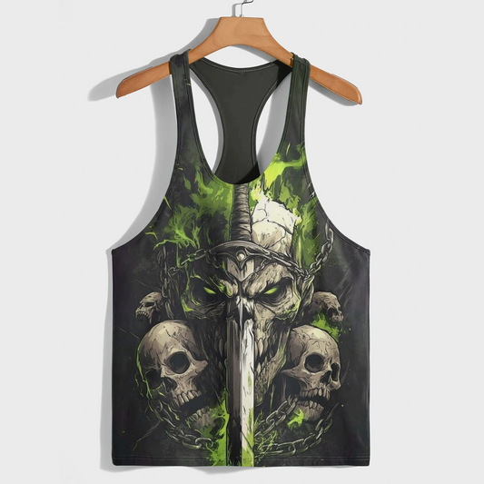 Skull 3D Racerback Tank Top- AA08230