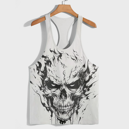 Skull 3D Racerback Tank Top- AA08232
