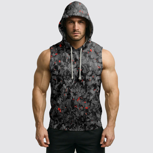 Men's Camo Sleeveless Hoodie- AA08263