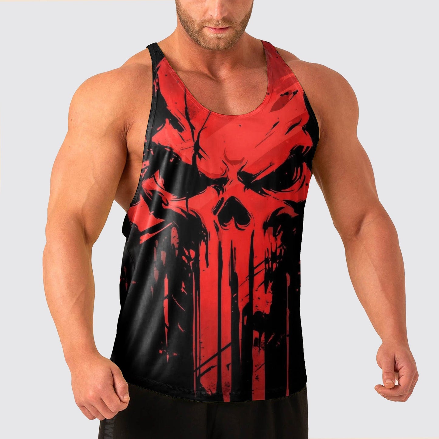 Skull Power Training Tank Top for Men- AA08449