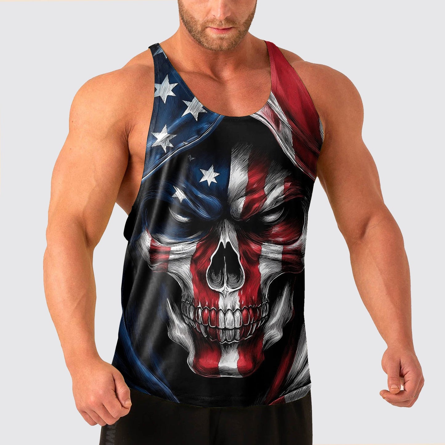 Skull Power Training Tank Top for Men- AA08454