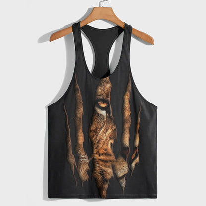Lion 3D Racerback Tank Top- AA08503