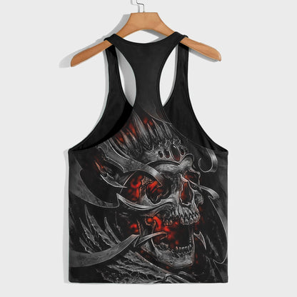 Skull 3D Racerback Tank Top- AA08541