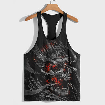 Skull 3D Racerback Tank Top- AA08541
