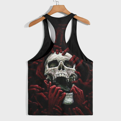 Skull 3D Racerback Tank Top- AA08543